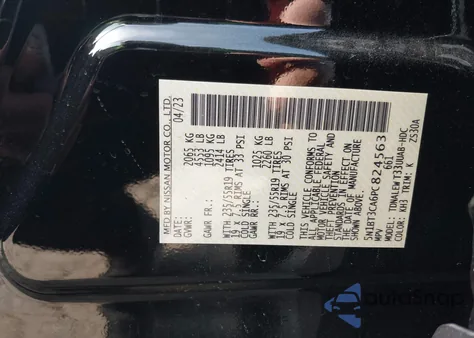 2023 Nissan Rogue Sl Fwd from USA, damaged, VIN 5N1BT3CA6PC824563